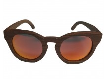 CHEERFUL - Wooden Sunglasses in Red Rose Wood